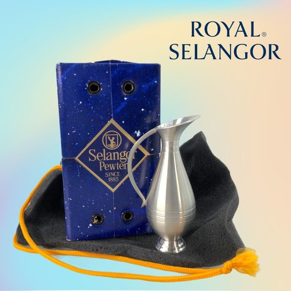 IOB Selangor Pewter Mini Pitcher Vase - Picture 1 of 8